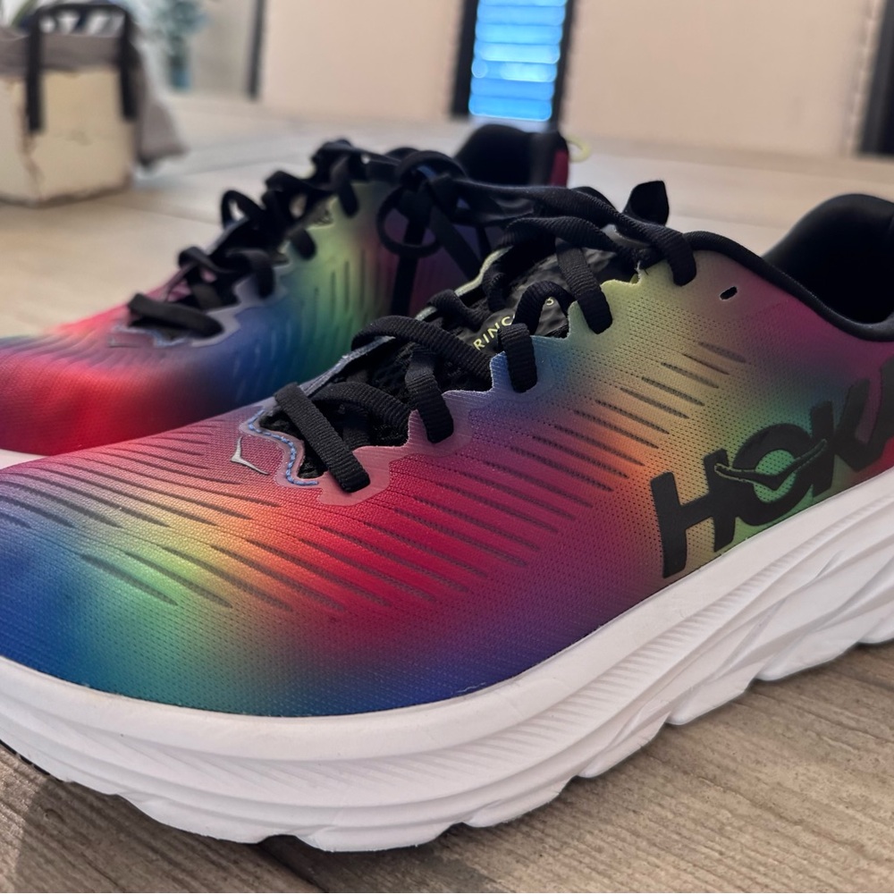 Hoka Rincon 3 Rainbow Multicolored Running Sneakers Size 8 Women’s